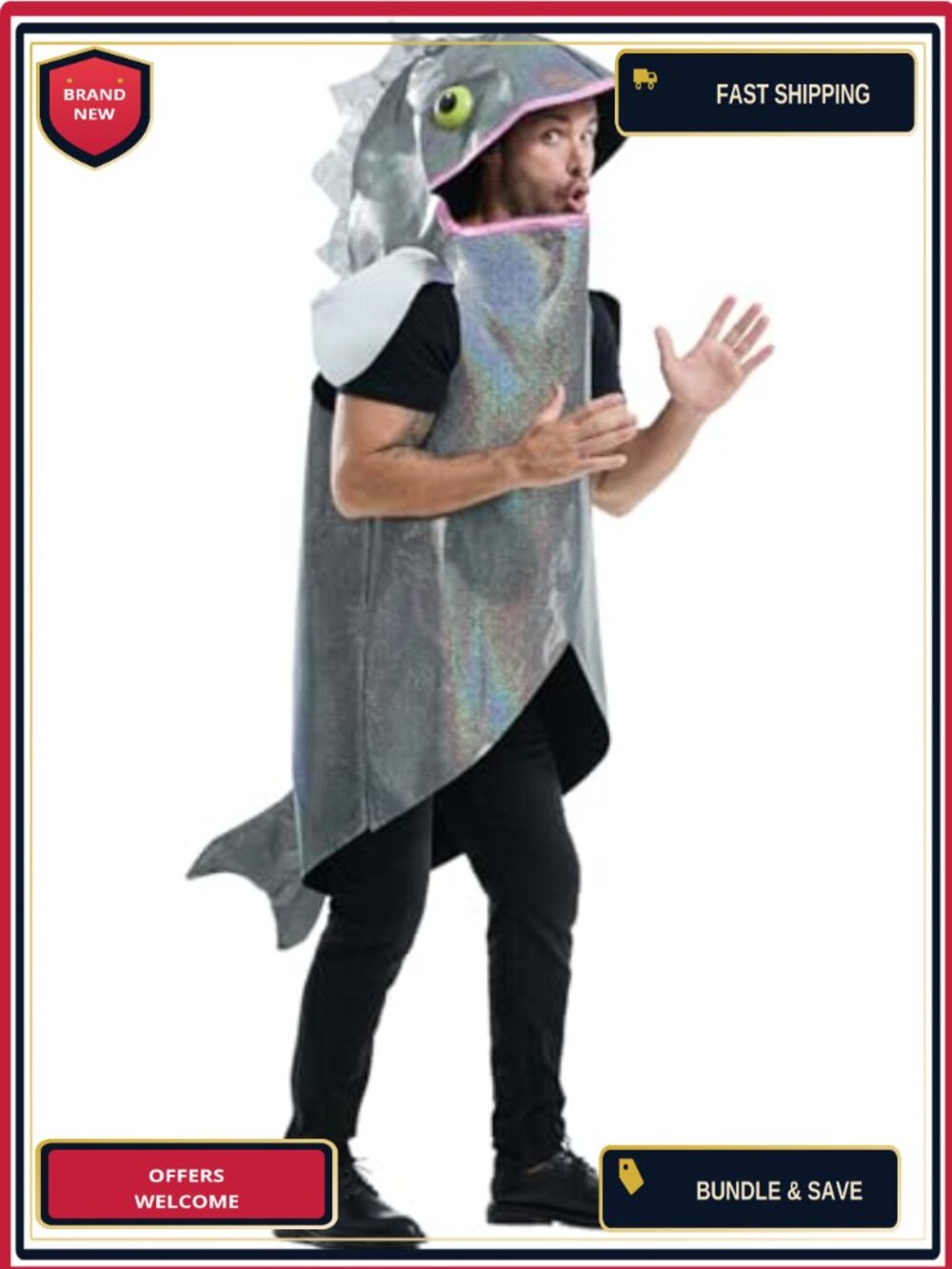 Seasons Fish Costume Adult Funny Sea Halloween Dress Up One Size